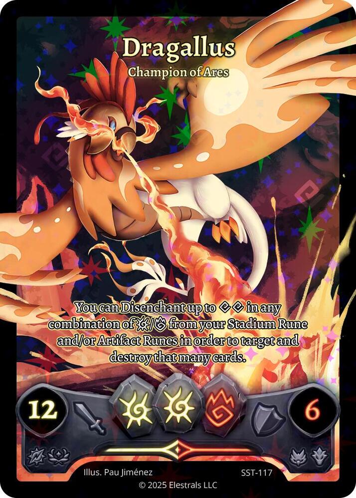 Elestrals TCG: Dragallus - Champion of Ares Divine Champions: Sunstrike SST-117