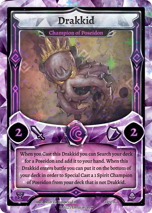 Elestrals TCG: Drakkid - Champion of Poseidon Organized Play Series 5 TP5-16 NM